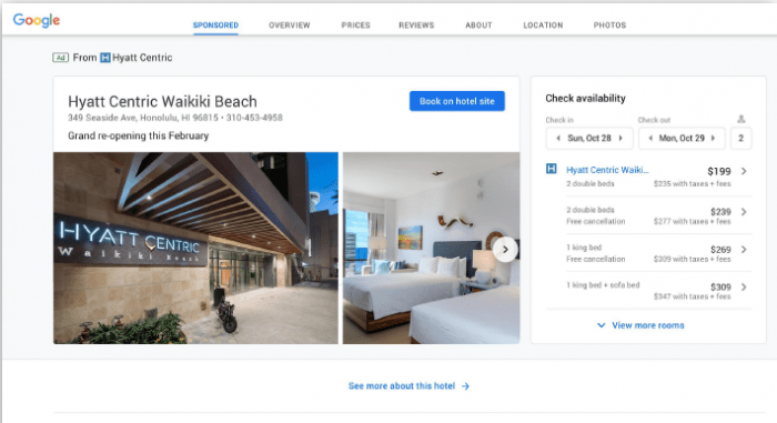 Property promotion - sponsored tab