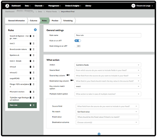 feedmanagement adchieve regels