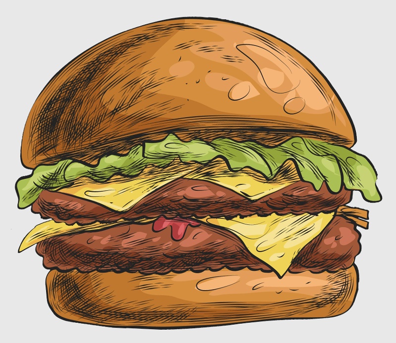 La hamburguesa doble